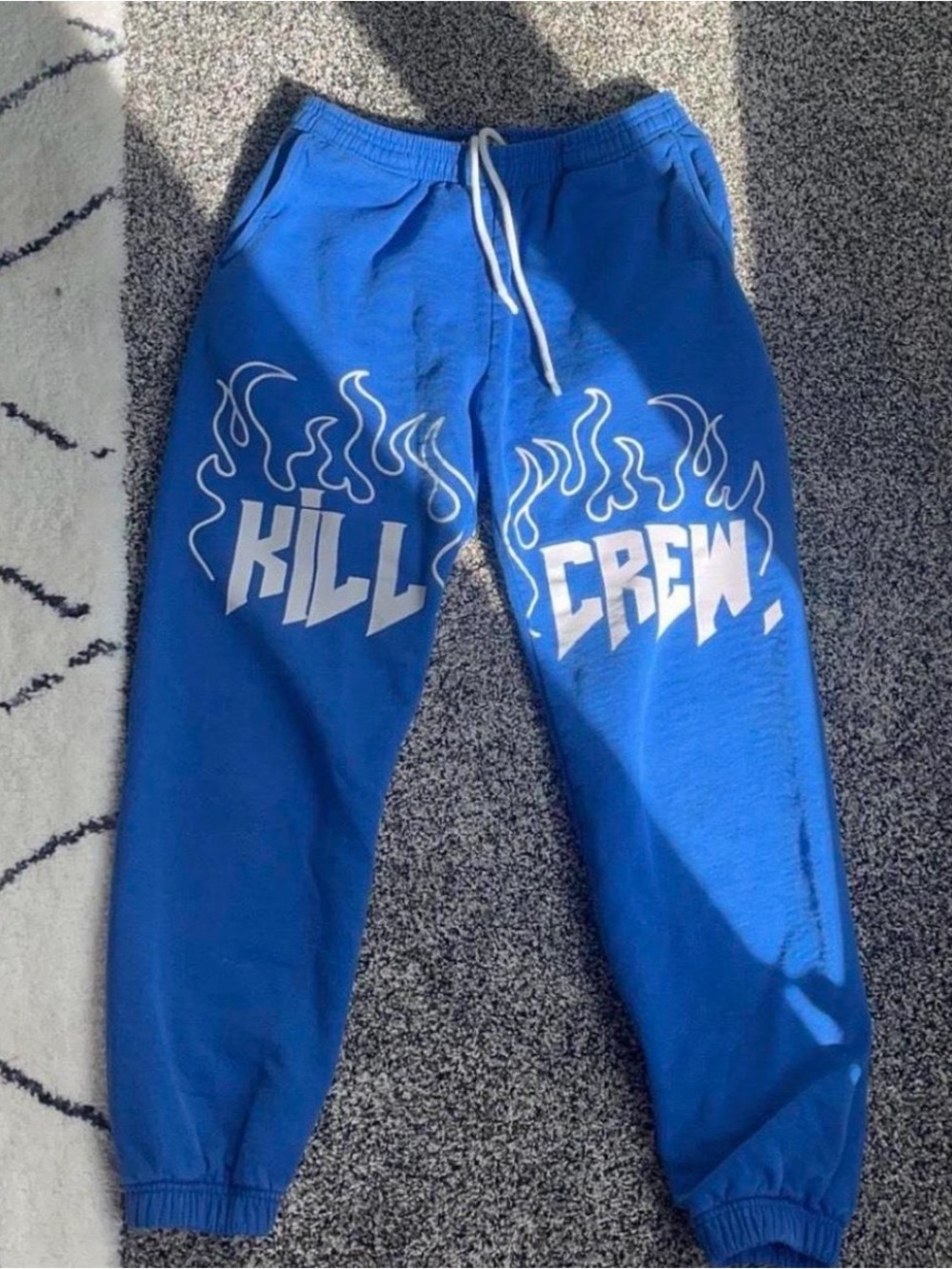 Kill Crew Blue Flame Graphic Joggers